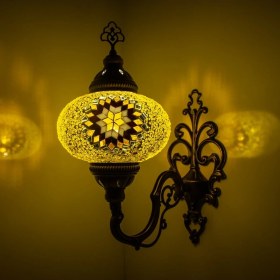 Resim Mosland Home Dekoratif Mozaik Lamba Avize Aydınlatma Duvar Lambası Aplik 