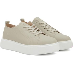 Resim Network Bej Kadın Deri Sneaker 