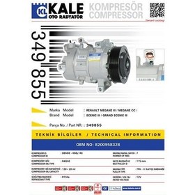 Resim Klima Kompresörü Megane III-Scenıc III 1.4Tce-2.0DCI 09=-; 