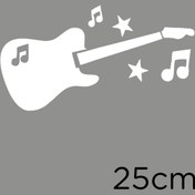 Resim MIGNATIS Gitar Ve Müzik Nota Işaretleri Etiket Sticker Yapıştırma 25cm - Beyaz 