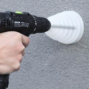Resim Elektrik Matkapları için Beyaz Toz Kalkanı: Darbe Matkapları için Toz Kalkanı, Delik Açarken Toz Önleyici Tasarımı, Yeni Duvara Monte Tasarımıyla Araç Aksesuarları İçin. 