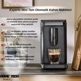 Resim Tchibo Esperto Mini Tam Otomatik Kahve Makinesi, Gray 