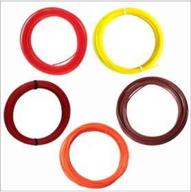 Resim ZENVİVA 3D Kalem için Ateş Ve Toprak (Kırmızı,Bordo,Turuncu,Sarı,Kahverengi) PLA Filament Seti 