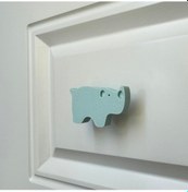 Resim Pomerol Mavi Gergedan Dolap Kulpu - Çocuk Odası, Mutfak Ve Banyo İçin Sevimli Mobilya Kulp, Kulpd 