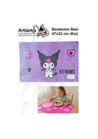 Resim Beslenme Bezi Kız Modeli Yıkanabilir 32x47 Cm 1 Adet Beslenme Örtüsü Okul Öncesi Kreş Anasınıfı İlkokul İçin İdeal Mor 