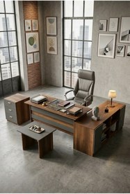 Resim Robin Home Ofis Çalışma Masası + Ofis Sehpası + Ofis Dolabı + Keson 