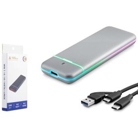 Resim Hadron M2 Hdx1774 Ssd Kutu Type-C3.1 + Usb3.0 Nvme + Ngff M2 Chip Rtl9210B Gri 