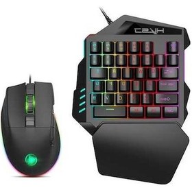 Resim Fortunelane Oyuncu Klavye Ve Mouse Seti - 35 Tuşlu Tek El Klavye, 7200 Dpı Mouse, Rgb Işık, Ergonomik Tasarım Diğer 