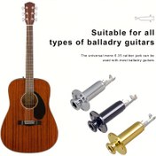Resim Universal Mono 6.35mm Gitar Jack Düğme Soketli - Alaşım Yapı, Tıkanma Yok, Balladry Gitarlar İçin İdeal, Tüm Çıkış Çözümü, Balladry Gitar Jack|Sleek Finish|Dayanıklı Alaşım, Gitar Jack'ları 