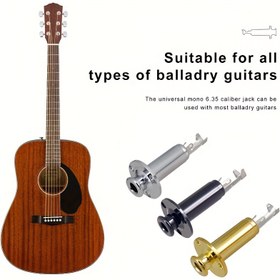 Resim Universal Mono 6.35mm Gitar Jack Düğme Soketli - Alaşım Yapı, Tıkanma Yok, Balladry Gitarlar İçin İdeal, Tüm Çıkış Çözümü, Balladry Gitar Jack|Sleek Finish|Dayanıklı Alaşım, Gitar Jack'ları 
