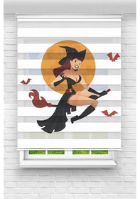 Resim Perdecizade Enxboy Cadı Dijital Baskılı Zebra Perde-cocuk Odası-stor Perde Pz-2572 Renkli 