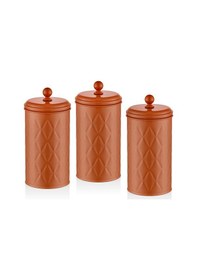 Resim The Mia Prizma Çay Şeker Kahve Kavanozu Terracota 1,20 Lt 