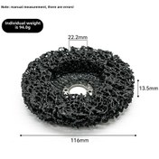 Resim Maiyame Stahl Gritli Taşlama Diski 4.5 İnç 115x22mm - Boya Kaldırma, Pas Temizleme, Metal/ahşap/plastik Polishing Toptan 85g 