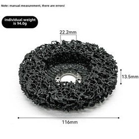 Resim Maiyame Stahl Gritli Taşlama Diski 4.5 İnç 115x22mm - Boya Kaldırma, Pas Temizleme, Metal/ahşap/plastik Polishing Toptan 85g 