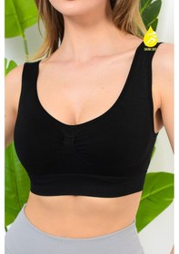 Resim Sauna Suit Top Büstiyer Kadın Modal Crop Toparlayıcı Kalın Askılı Seamless Dikişsiz Örme Bustiyer Ten Rengi 