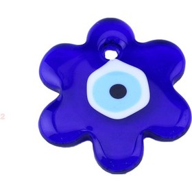 Resim Cam Nazar Boncuğu Delikli Papatya Modeli Büyük Boy 