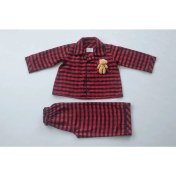 Resim Kırmızı Siyah Kareli Şardonlu Pijama Takımı 