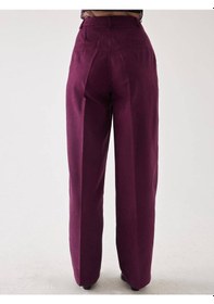 Resim Süet Bordo Bol Paça Pantolon 001 