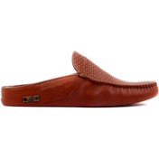 Resim Sail Lakers - Taba Deri Erkek Ev Terliği 110-558-E 