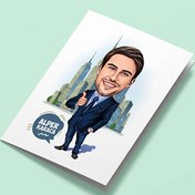 Resim Metropol Erkeği Karikatürlü Tebrik Kartı 