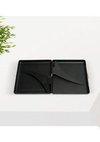 Resim Bk Home Baba Tasarımlı Siyah Metal Sigara Tabakası ve Benzinli Ça 