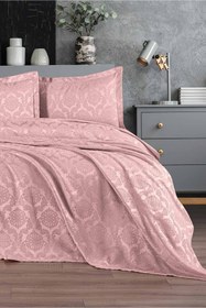 Resim Dante Home Çift Kişilik Meltem 3 Parça Yatak Örtüsü 240x240 Cm - Pudra 