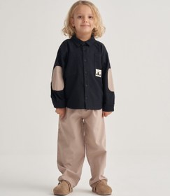 Resim Unisex Çocuk Gabardin Bel Lastikli Pantolon Bej - 2-3 Yaş 