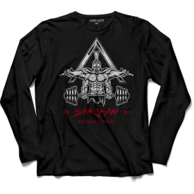 Resim Kendim Seçtim Spartan Extreme Fıtness Halter Gym Bodybuılding Uzun Kollu Tişört Baskılı Çocuk T-Shirt 