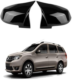Resim Dacia Logan 2013- Araca Özel Batman Yarasa Ayna Kapağı Pianoblack 