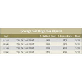 Resim schlegl 1500 Kg Frenli Torsiyon Dingil - Uyumlu 