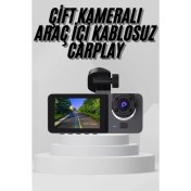 Resim Yol Kayıt Araç Kamerası Hd Dvr 3 Kameralı 2.0in Ekranlı Ön Iç Arka 