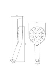 Resim Bocchi Air Touch Xtreme Eco 110r 3 Sprey Fonksiyonlu El Duş Takımı Beyaz / Krom Çok Renkli 