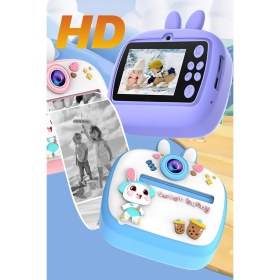 Resim Q7 Taşınabilir Fotoğraf Yazıcı ve Kamera BUNNY Mor 
