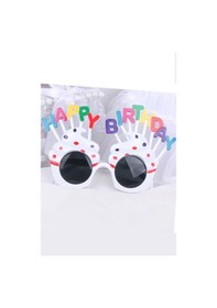 Resim Beysüs Happy Birthday Parti Gözlük Cupcake Temalı Beyaz 