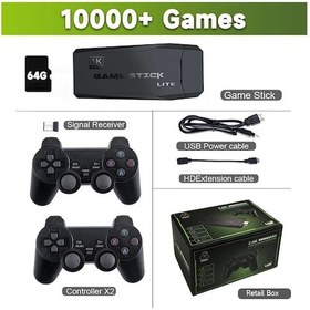 Resim Video Game Stick Lite 4k Hd Video Oyunu M8 Konsol 64 Gb Çift 