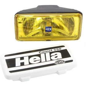 Resim HELLA 12V SİS LAMBASI COMET FF 550 DİKDÖRTGEN (DELİCİ-SÜRÜCÜ) (DÜZ CAM) (SARI) (195*97) 