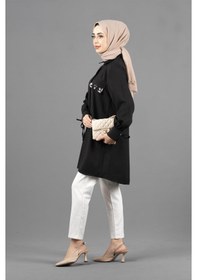 Resim Sevitli Taş Detaylı Tunik-siyah-1574-siyah Siyah 