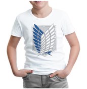 Resim Attack On Titan - Logo Beyaz Çocuk Tshirt 