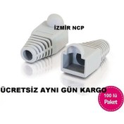 Resim Rj45 Jack Kılıfı Krem Renk 100 Adet Paket Koruma Kılıfı 