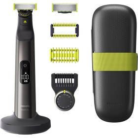 Resim Philips Oneblade Pro 360, Tıraş Makinesi ve Vücut Bakım Seti, 1 360 Bıçak, 14 Uzunluk Ayarı, 1 Gövde Kiti, 1 Şarj Standı, 1 Seyahat Çantası (Model QP6651/30) 