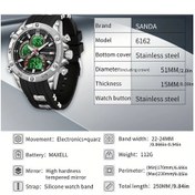 Resim Oldfriend Sanda Erkek Su Geçirmez Spor Saati Turuncu Çift Ekran Aydınlatmalı Taktil Hediye Diğer 