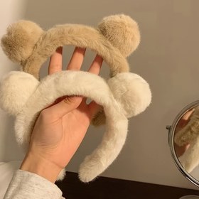 Resim 2 adet Kız Pluş Ayı Kulak Başlıkları - Yumuşak Kabarık Beyaz Hayvan Kulak Saç Aksesuarları, Gençler İçin Sevimli Noel ve Okula Dönüş Hediye, Tüm Mevsimler İçin Rahat ve Günlük Giyim, Eğlenceli Tasarım, Rahat Uyum, Sevimli Saç Aksesuarları, Genç Modası, Yumuşak Dokulu, Cilt Bakımı İçin Başlık, Yüz Yıkama Başlığı 