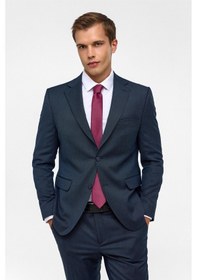 Resim Süvari Lacivert Slim Desenli Mono Yaka 6 Drop Takım Elbise 