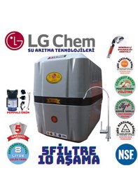 Resim Lg Chem Cool Gri Siyah 8lt 5fl Pompalı 10 Aşama Su Arıtma Cihazı 