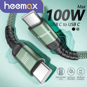 Resim 100W Maksimum USB C'den C'ye Kablo, iPhone 16/15 Serisi iPad Mini/Air ile Uyumlu Hızlı Şarj Örgülü USB Type C Kablosu, Galaxy S23 Ultra Google Pixel 7 için 5A USB'den USB C'ye Şarj Kablosu, USBC Kordon 