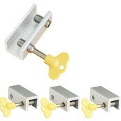 Resim Alüminyum Sürgülü Pencere Kilitleri 4 Adet Ayarlanabilir Çerçeve Güvenliği B 