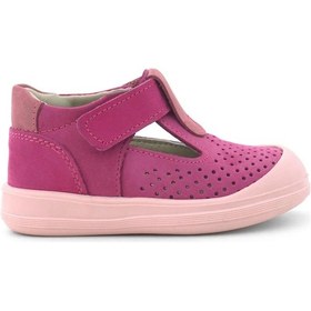 Resim Rakerplus Shaun Hakiki Deri Fuşya Pembe Cırtlı Anatomik Bebek Sandalet Pembe 