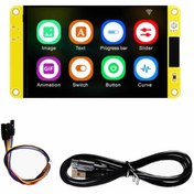 Resim Genel Markalar ESP32-48S035 3.5 inch Kapasitif Dokunmatik Tft Lcd Modül 320x480 Pixel Rgb Led Ldr Usb Uart IO Sens 