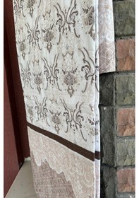 Resim Çift Kişilik Çok Amaçlı Pike, Yazlık Pike, Desenli Pike, Yatak Örtüsü 195x220cm Kahverengi 