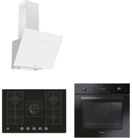 Resim Hoover Valmira Ankastre Set ( FCP405N/E Fırın + HVG74K3B 75 cm Ocak + HDG6C1GWTK Davlumbaz) 